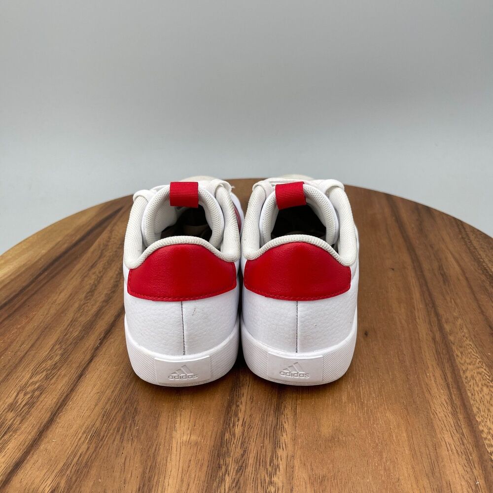 adidas VL Court 3.0 Shoes Womens Size 6 White Leather Casual Court Sneakers - Picture 4 of 9